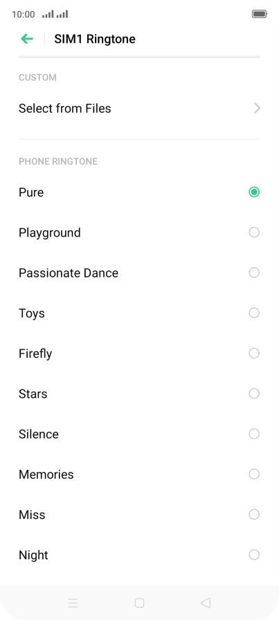 Press Select from Files.