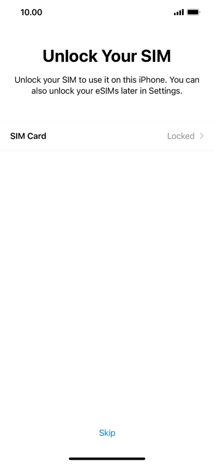 Press SIM Card.