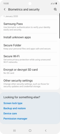 Press Other security settings.