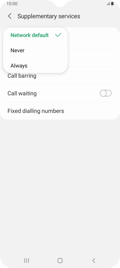 Press Always to turn on caller identification.