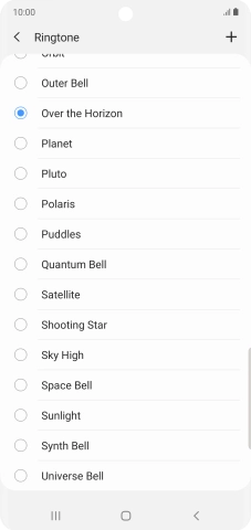 Press the add ring tone icon.