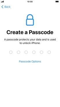 Press Passcode Options.
