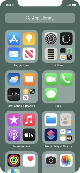 Press the required app.