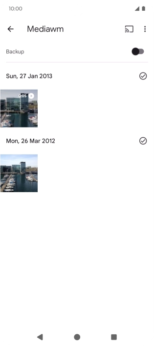 Press and hold any picture or video.