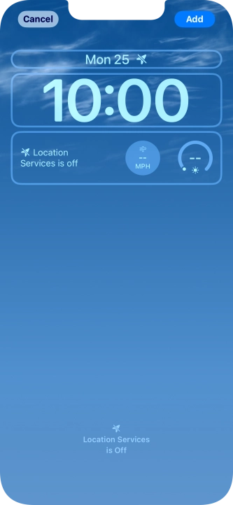 To customise the way the lock screen date is displayed, press the date widget and follow the instructions on the screen to select the required widget display mode.