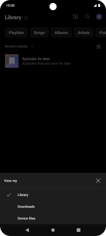 Press the required category and go to the required audio file.