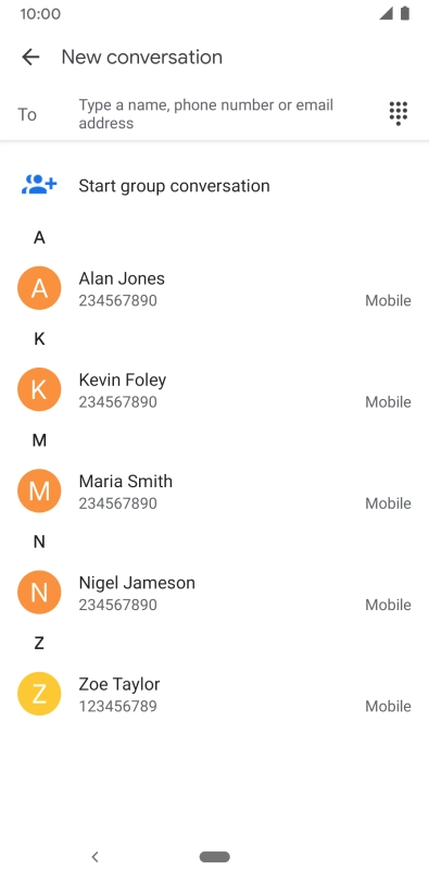 Press the field next to 