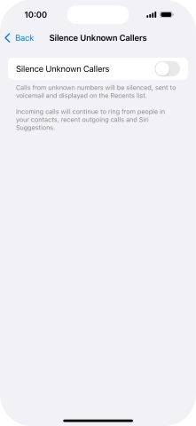 Press the indicator next to 