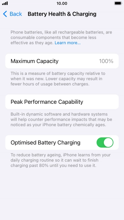 Press the indicator next to 