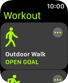 Press the required training activity to start it.