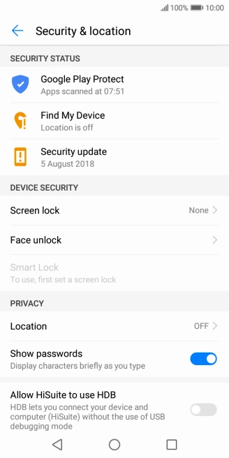 Press the Home key to return to the home screen.