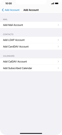 Press Add Mail Account.