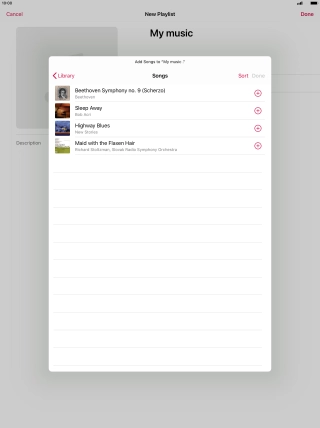 Go to the required category and press the required audio file.