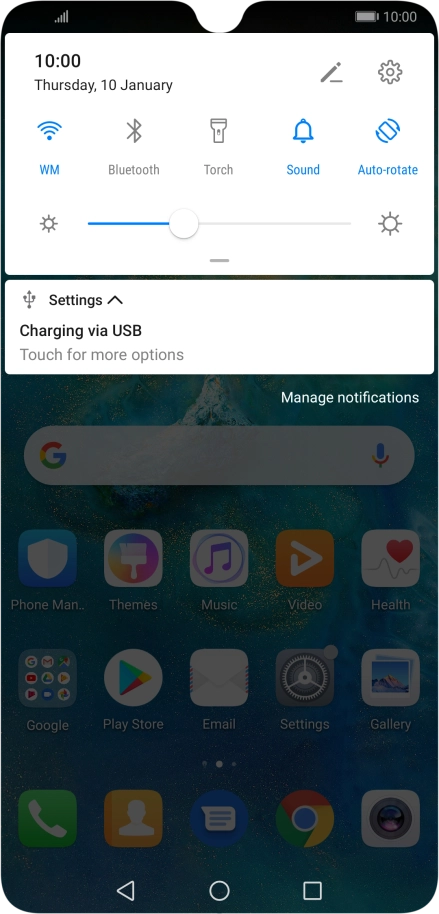Press Touch for more options.