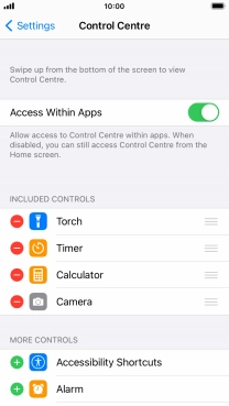 Press the indicator next to 