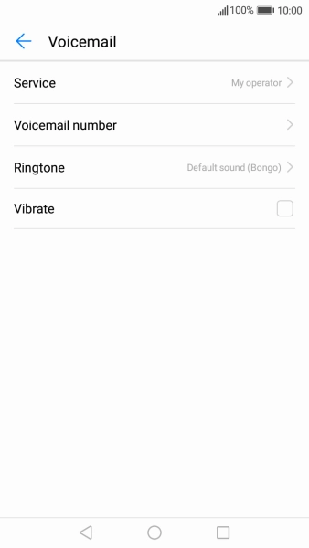 Press Voicemail number.
