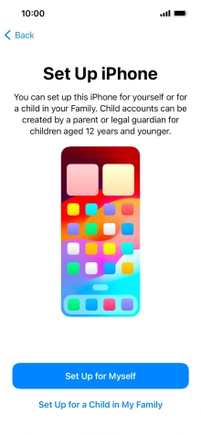 Press Set Up for Myself.