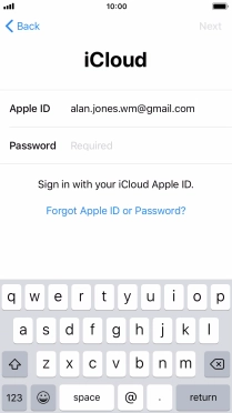 Press the field next to 
