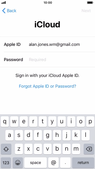 Press the field next to 