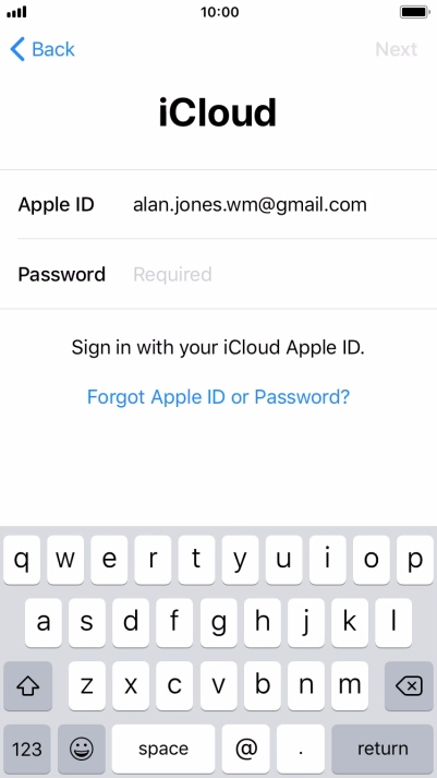 Press the field next to 
