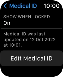 Press Edit Medical ID.