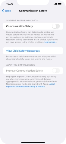 Press the indicator next to 