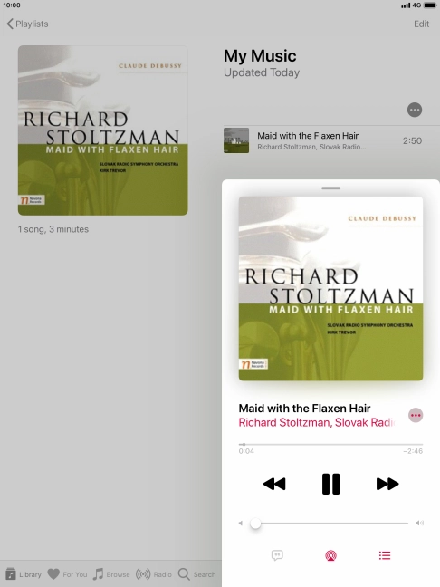 Press arrow right to go to the next audio file.