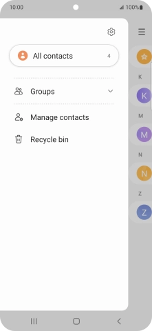 Press Manage contacts.