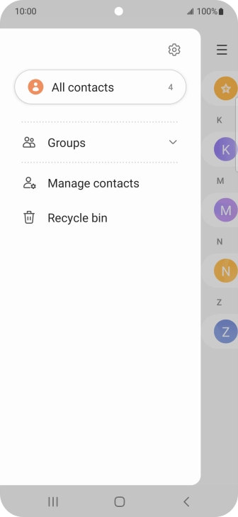 Press Manage contacts.
