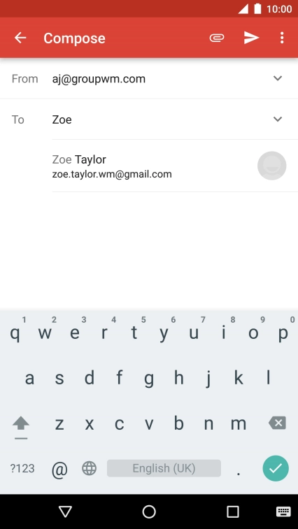 Press the required contact.