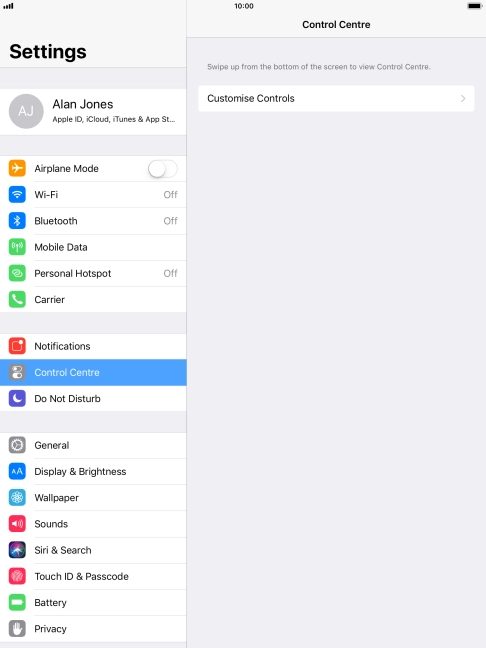 Press Customise Controls.