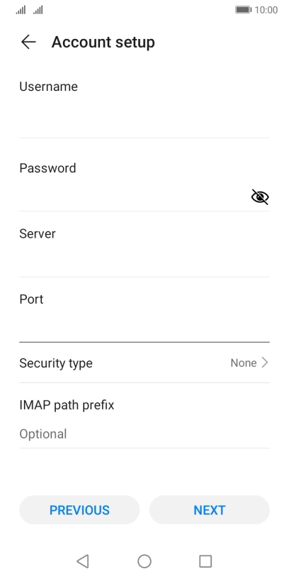 Press Security type.