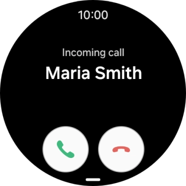 Press the accept call icon and slide your finger upwards to answer the call.