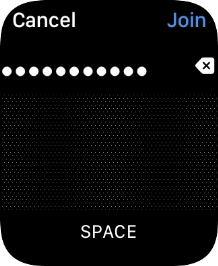 Key in the password for the Wi-Fi network and press Join.