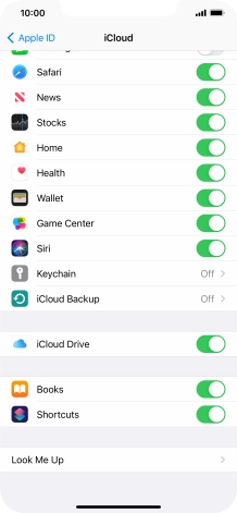 Press iCloud Backup.