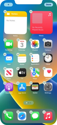 Press the home screen icon.