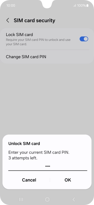 Key in your PIN and press OK.