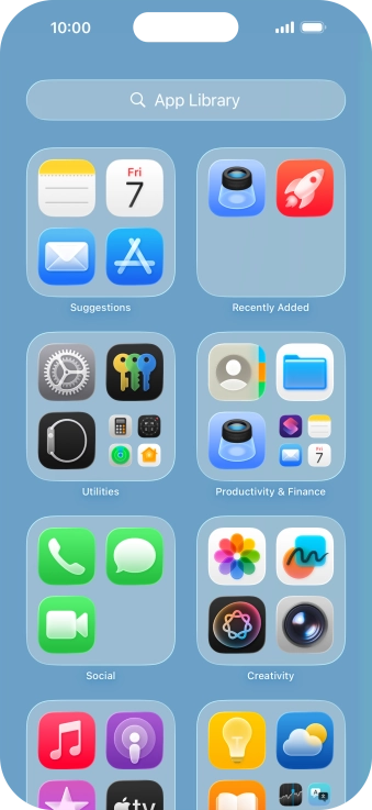 Press the required app.