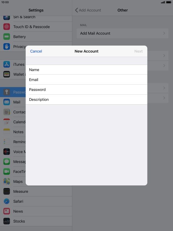 Press Name and key in the required sender name.