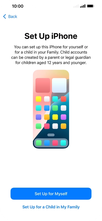 Press Set Up for Myself.