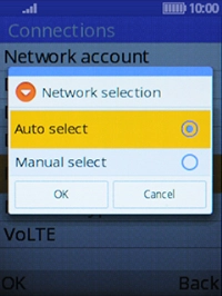 If you want to select a network automatically, select Auto select.