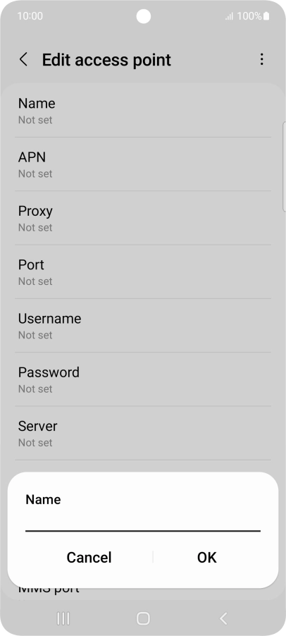 Key in Vodafone MMS and press OK.