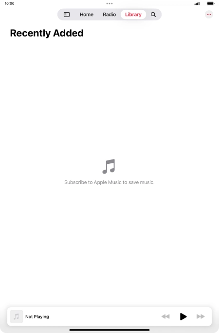 Press the iPad icon.