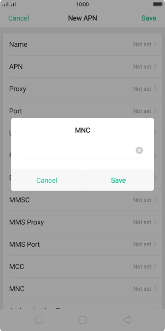 Key in 03 and press Save.