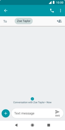 Press the text input field and write the text for your picture message.