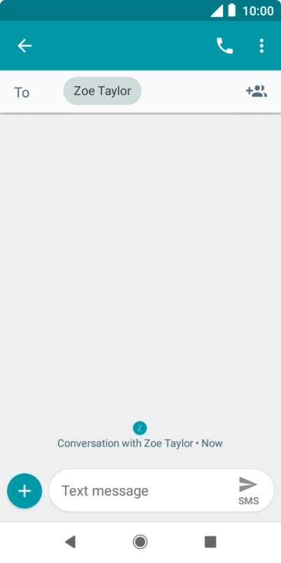 Press the text input field and write the text for your picture message.
