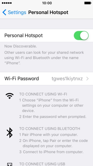 Press Wi-Fi Password and key in the required password.