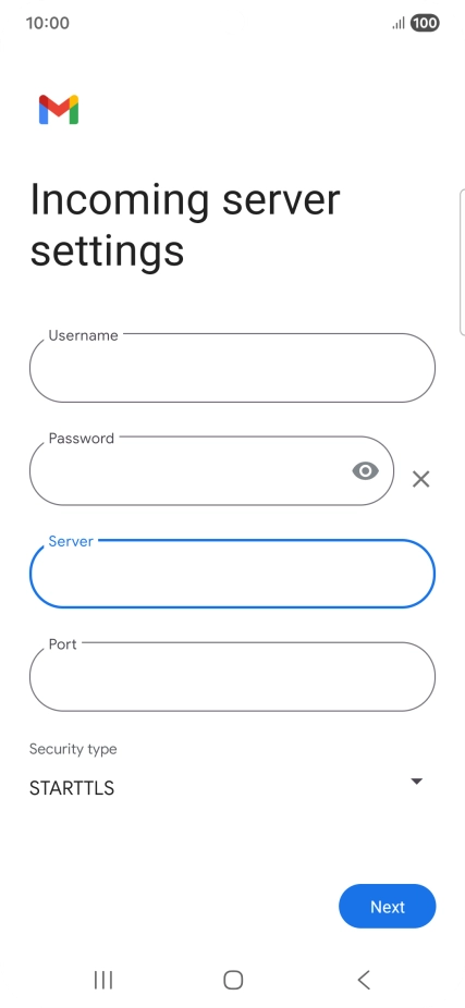 Press the field below 