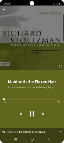 Press arrow right to go to the next audio file.