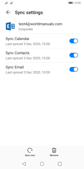Press the Home key to return to the home screen.